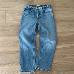 Frame Slouchy Straight Jeans